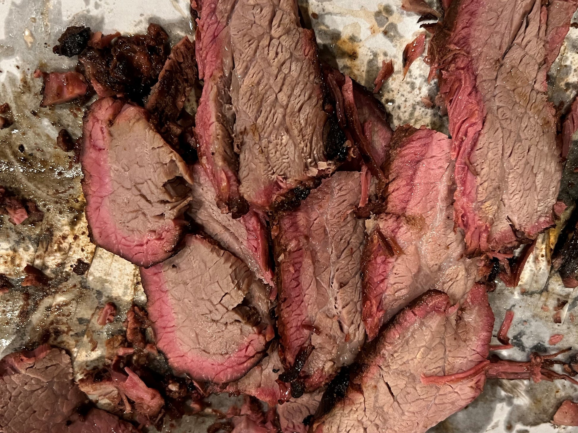 Hand-cut Tri-Tip with BBQ sauce on top or on the side